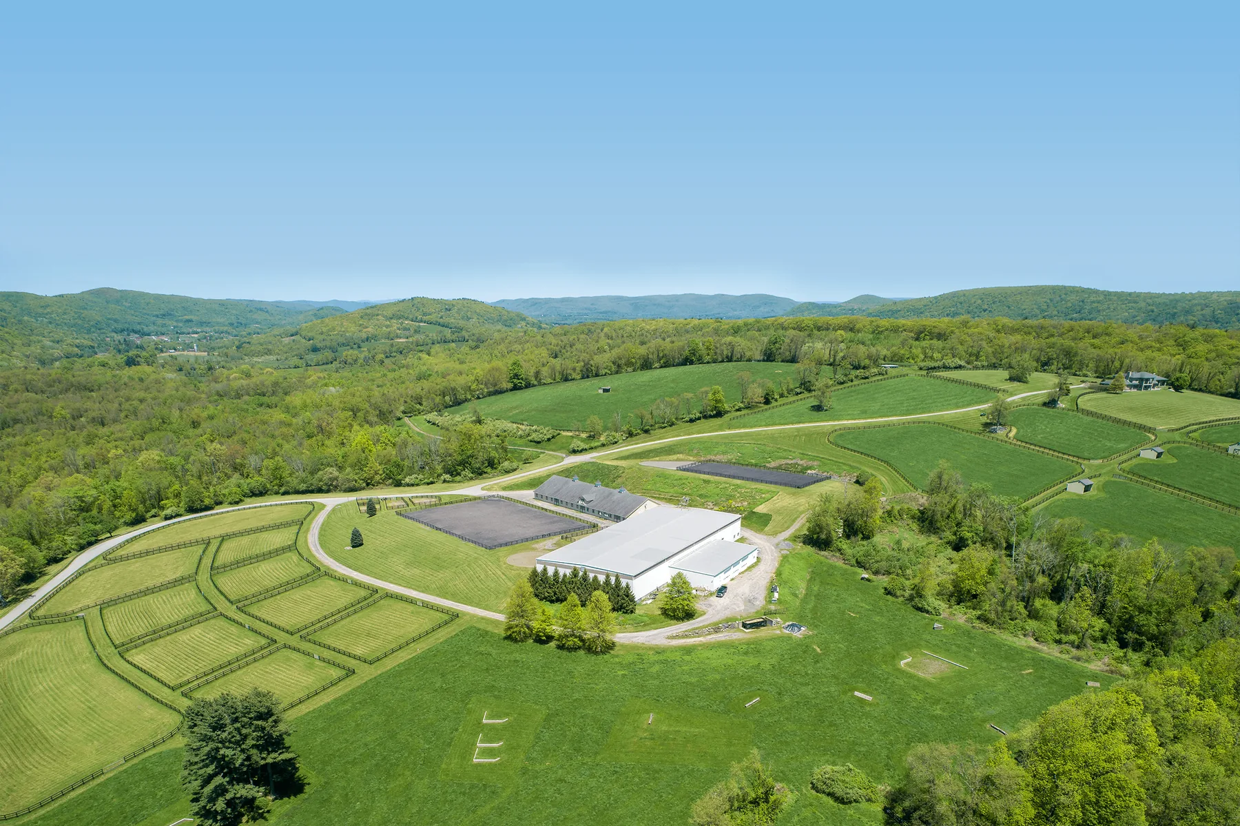 Aerial view of the property
