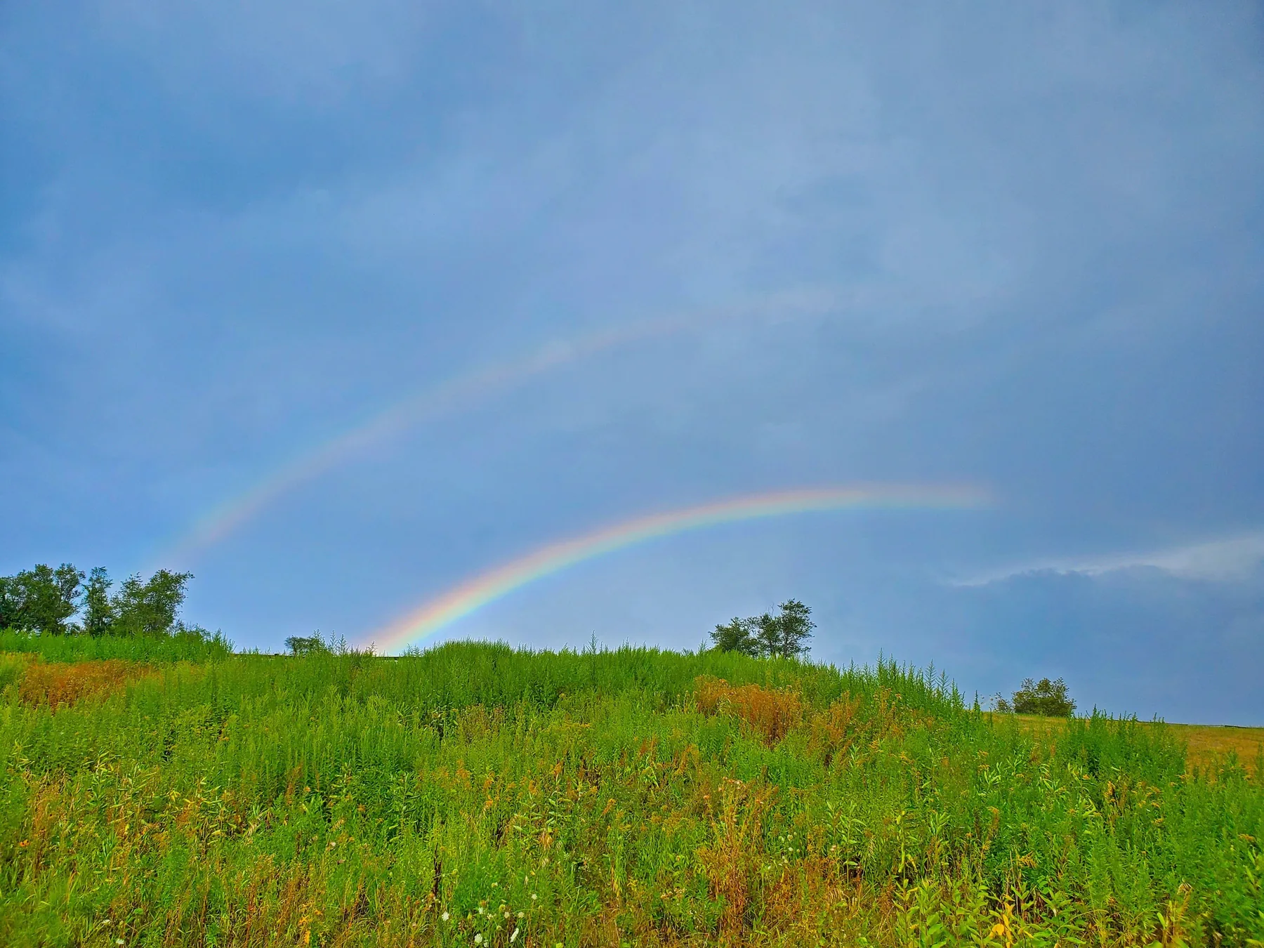 A rainbow over the fields
