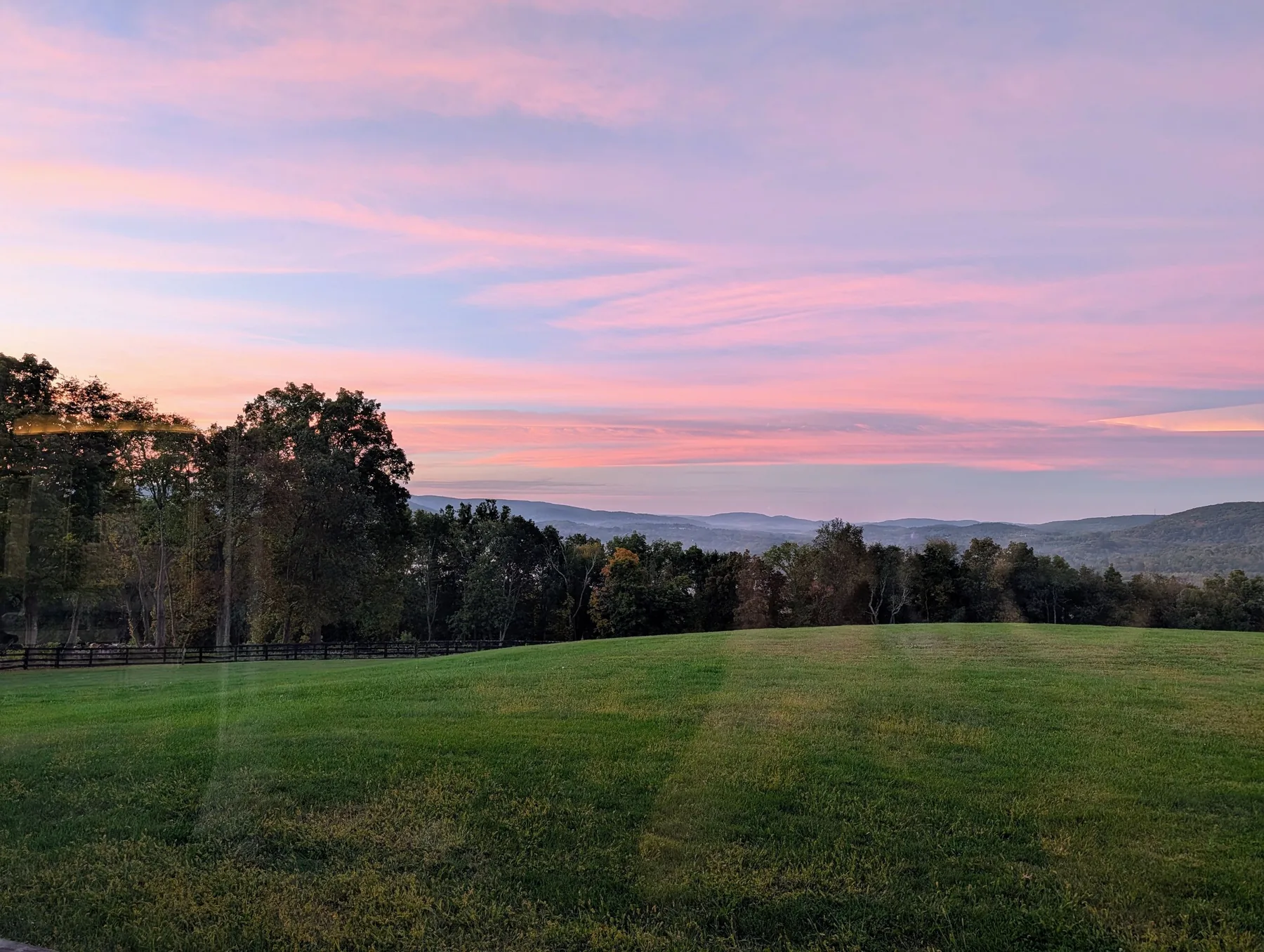Sunset over the pastures